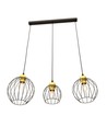 Nando 3 Svart/Guld pendellampa - Ø24 cm, E27, 230V, utan ljuskälla