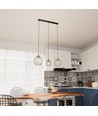 Nando 3 Svart/Guld pendellampa - Ø24 cm, E27, 230V, utan ljuskälla