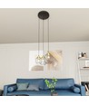 Nando 3PREM Svart/Guld pendellampa - Ø24 cm, E27, 230V, utan ljuskälla