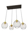 Nando 4 Svart/Guld pendellampa - Ø24 cm, E27, 230V, utan ljuskälla