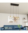Nando 4 Svart/Guld pendellampa - Ø24 cm, E27, 230V, utan ljuskälla