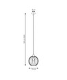 Nando 1 Svart pendellampa - Ø24 cm, E27, 230V, utan ljuskälla