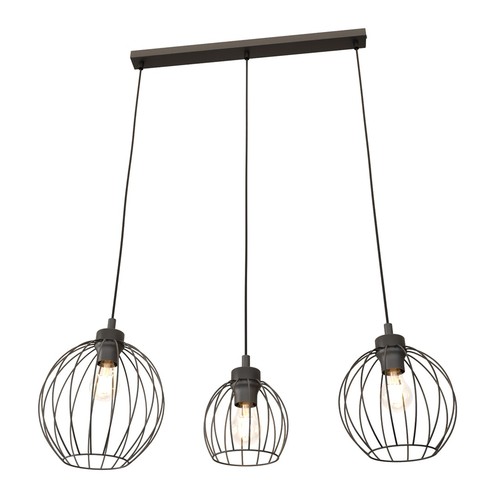 Nando 3 Svart pendellampa - Ø24 cm, E27, 230V, utan ljuskälla