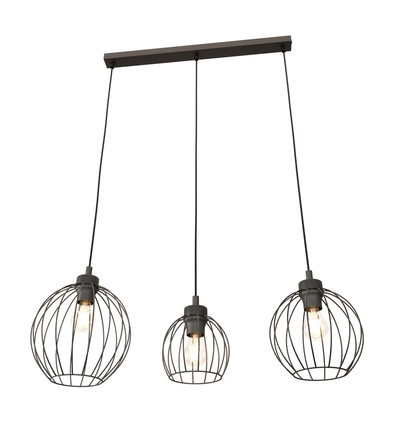 Nando 3 Svart pendellampa - Ø24 cm, E27, 230V, utan ljuskälla