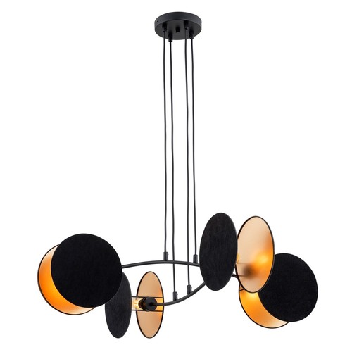 Motif 4 Svart/Guld hänglampa - Ø20 cm, E27, 230V, utan ljuskälla