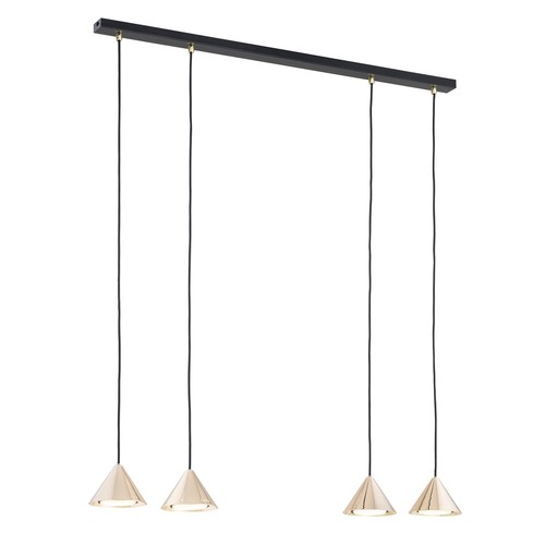 Elit 4 Svart/Guld pendellampa - GX53, 230V, utan ljuskälla