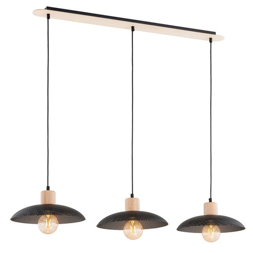 Kobe 3 Svart takkrona - Ø30 cm, E27, 230V, utan ljuskälla