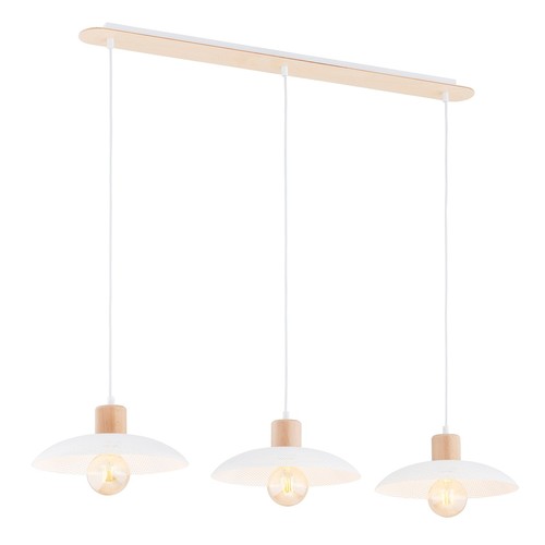 Kobe 3 Vit takkrona - Ø30 cm, E27, 230V, utan ljuskälla