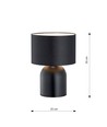 Aspen LN1 Svart/Vit bordslampa - Ø25 cm, E27, 230V, utan ljuskälla