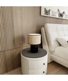 Aspen LN1 Svart/Rattan bordslampa - Ø25 cm, E27, 230V, utan ljuskälla
