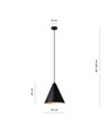 Rebel 1 Svart/Guld pendellampa - Ø23,5 cm, E27, 230V, utan ljuskälla
