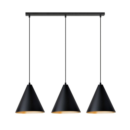 Rebel 3 Svart/Guld pendellampa - Ø23,5 cm, E27, 230V, utan ljuskälla