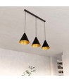 Rebel 3 Svart/Guld pendellampa - Ø23,5 cm, E27, 230V, utan ljuskälla