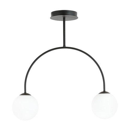 Archi 2 Svart/Opal ljuskrona - Ø14 cm, E14, 230V, utan ljuskälla