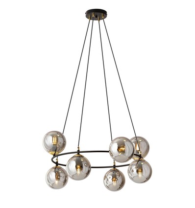 Azura 8 Svart/Grafit pendellampa - Ø14 cm, E14, 230V, utan ljuskälla