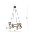 Azura 8 Svart/Grafit pendellampa - Ø14 cm, E14, 230V, utan ljuskälla