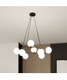 Azura 8 Svart/Opal pendellampa - Ø14 cm, E14, 230V, utan ljuskälla