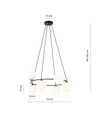 Azura 8 Svart/Opal pendellampa - Ø14 cm, E14, 230V, utan ljuskälla