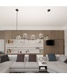 Ritz 7 Svart/Transparent pendellampa - Ø14 cm, E14, 230V, utan ljuskälla