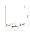 Ritz 7 Svart/Transparent pendellampa - Ø14 cm, E14, 230V, utan ljuskälla