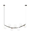 Ritz 7 Svart/Opal pendellampa - Ø14 cm, E14, 230V, utan ljuskälla