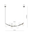 Ritz 7 Svart/Opal pendellampa - Ø14 cm, E14, 230V, utan ljuskälla