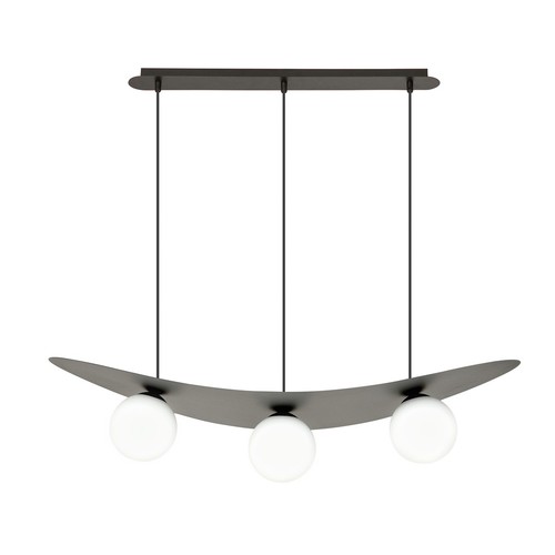 Aura 3 Svart/Opal pendellampa - Ø14 cm, E14, 230V, utan ljuskälla