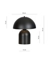 Kava LN1 Svart bordslampa - Ø30 cm, E27, 230V, utan ljuskälla