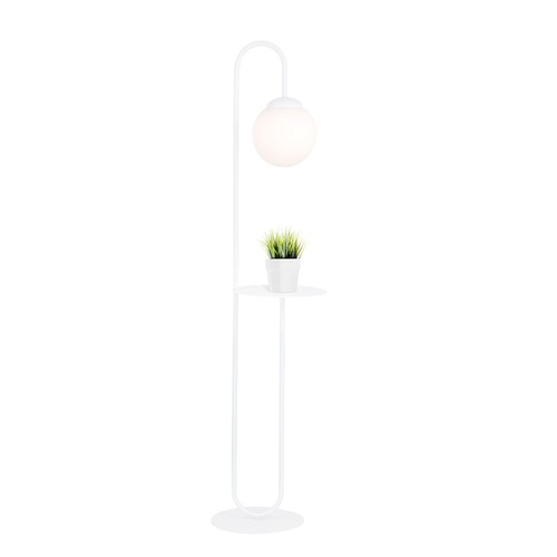 Bari Lp Vit golvlampa - Ø14 cm, E14, 230V, utan ljuskälla