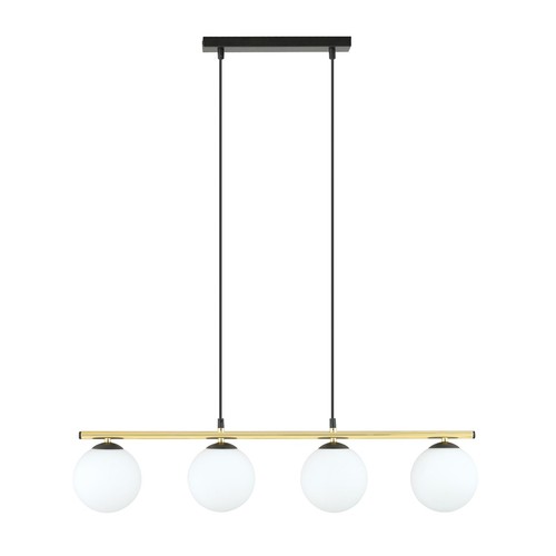 Alora 4 Svart/Opal pendellampa - Ø14 cm, E14, 230V, utan ljuskälla