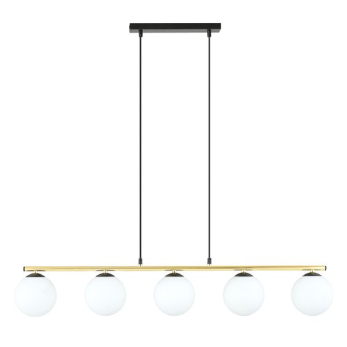 Allora 5 Svart/Opal pendellampa - Ø14 cm, E14, 230V, utan ljuskälla