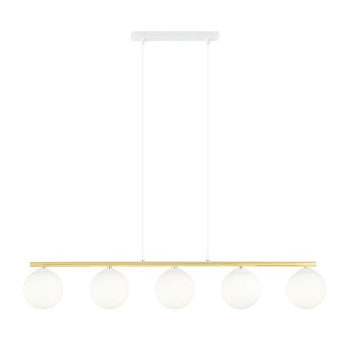 Allora 5 Vit/Opal pendellampa - Ø14 cm, E14, 230V, utan ljuskälla