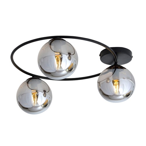 Sopra 3 Svart/Grafit taklampa - Ø14 cm, E14, 230V, utan ljuskälla