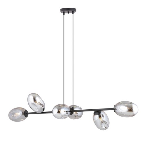Pandora 6 Svart/Grafit pendellampa - Ø12 cm, E14, 230V, utan ljuskälla