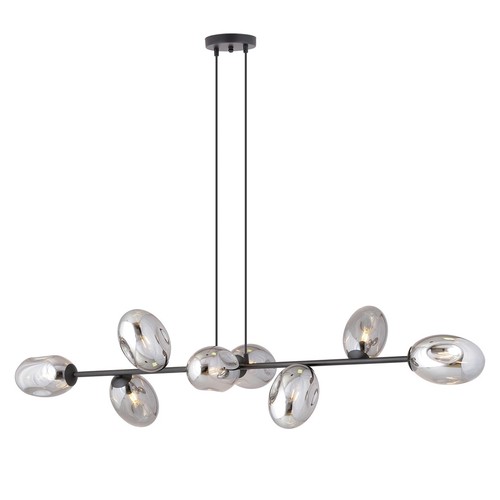 Pandora 8 Svart/Grafit pendellampa - Ø12 cm, E14, 230V, utan ljuskälla