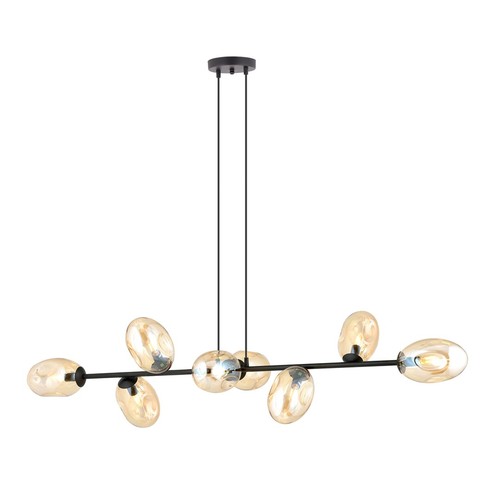 Pandora 8 Svart/Bärnsten pendellampa - Ø12 cm, E14, 230V, utan ljuskälla