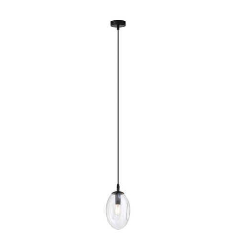 Astral 1 Svart/Transparent pendellampa - Ø12 cm, E14, 230V, utan ljuskälla