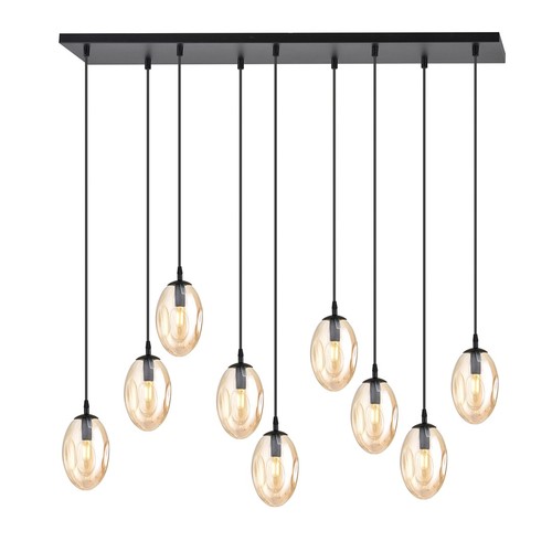 Astral 9 Svart/Bärnsten pendellampa - Ø12 cm, E14, 230V, utan ljuskälla