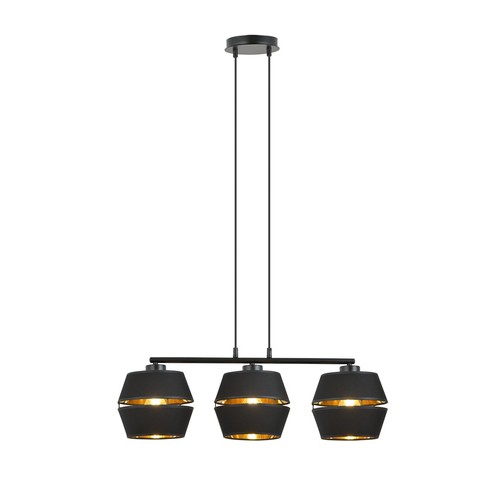 Piano 3 Svart/Guld pendellampa - Ø15 cm, E27, 230V, utan ljuskälla