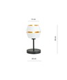 Piano Ln Vit/Guld bordslampa - Ø20 cm, E27, 230V, utan ljuskälla