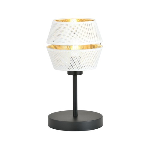 Malia Ln Vit/Guld bordslampa - Ø20 cm, E27, 230V, utan ljuskälla