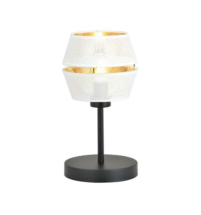 Malia Ln Vit/Guld bordslampa - Ø20 cm, E27, 230V, utan ljuskälla