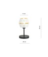 Malia Ln Vit/Guld bordslampa - Ø20 cm, E27, 230V, utan ljuskälla