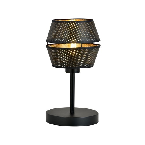 Malia Ln Svart/Guld bordslampa - Ø20 cm, E27, 230V, utan ljuskälla