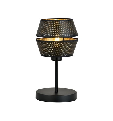 Malia Ln Svart/Guld bordslampa - Ø20 cm, E27, 230V, utan ljuskälla