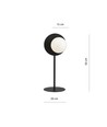 Oslo Ln Svart/Opal bordslampa - Ø15 cm, E14, 230V, utan ljuskälla