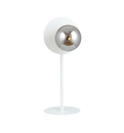Oslo Ln Vit/Grafit bordslampa - Ø14 cm, E14, 230V, utan ljuskälla