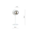 Oslo Ln Vit/Grafit bordslampa - Ø14 cm, E14, 230V, utan ljuskälla