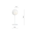 Oslo Ln Vit/Opal bordslampa - Ø15 cm, E14, 230V, utan ljuskälla