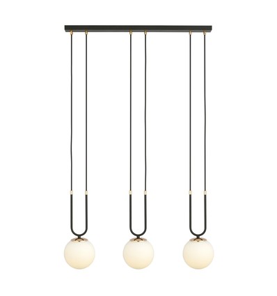 Glam 3 Svart/Opal pendellampa - Ø15 cm, E14, 230V, utan ljuskälla